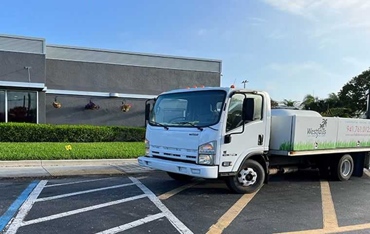 commercial truck outside of a commercial client